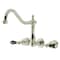 Kingston Brass KS1026PKL Wall Mount Roman Tub Faucet, Polished Nickel KS1026PKL - alternate 1